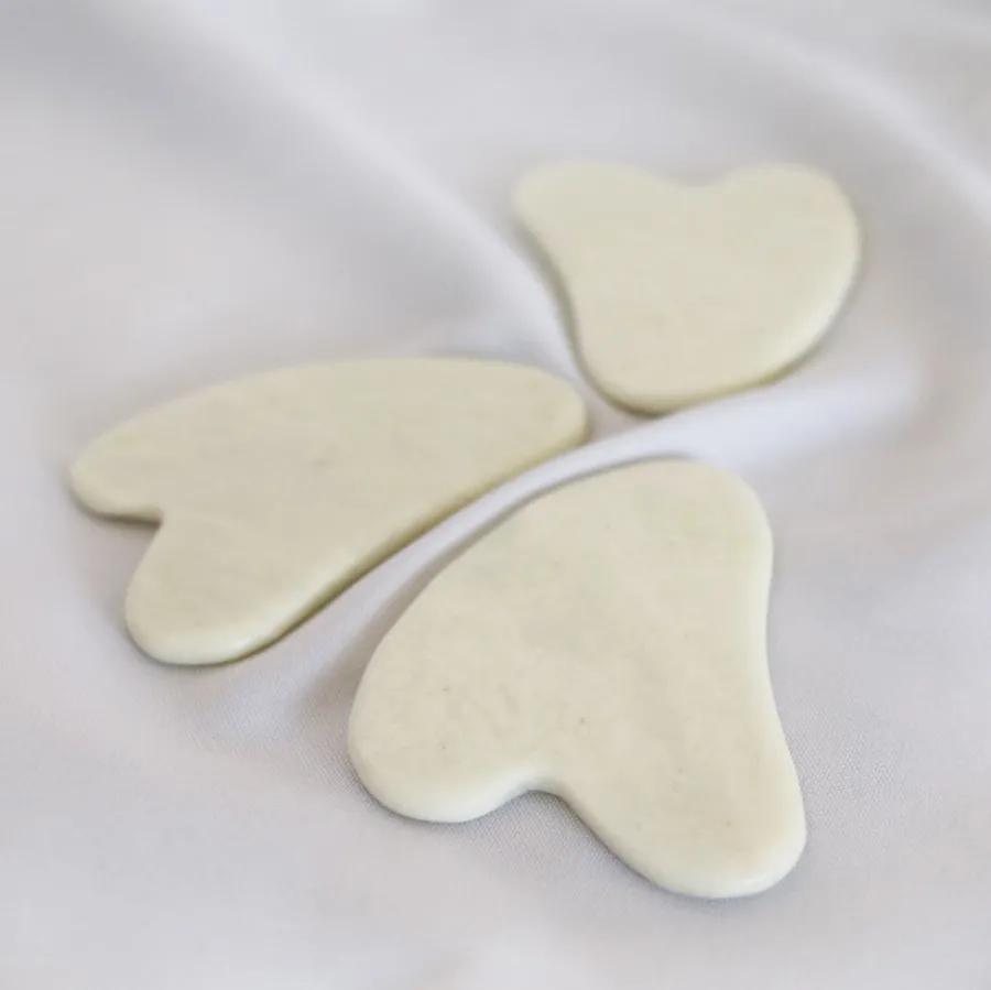 Масажен камък Гуа ша Gua Sha Бял нефрит