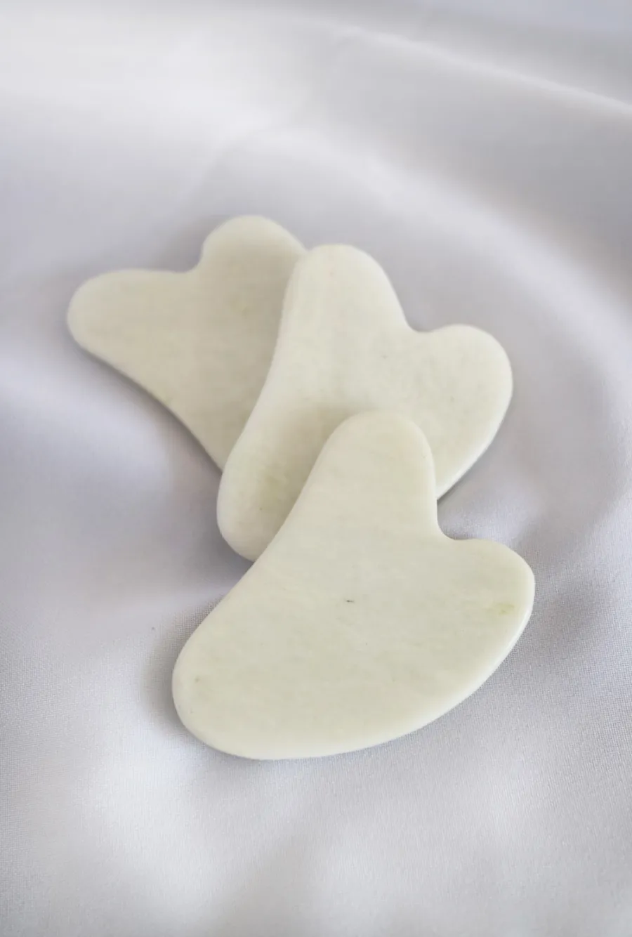 Масажен камък Гуа ша Gua Sha Бял нефрит