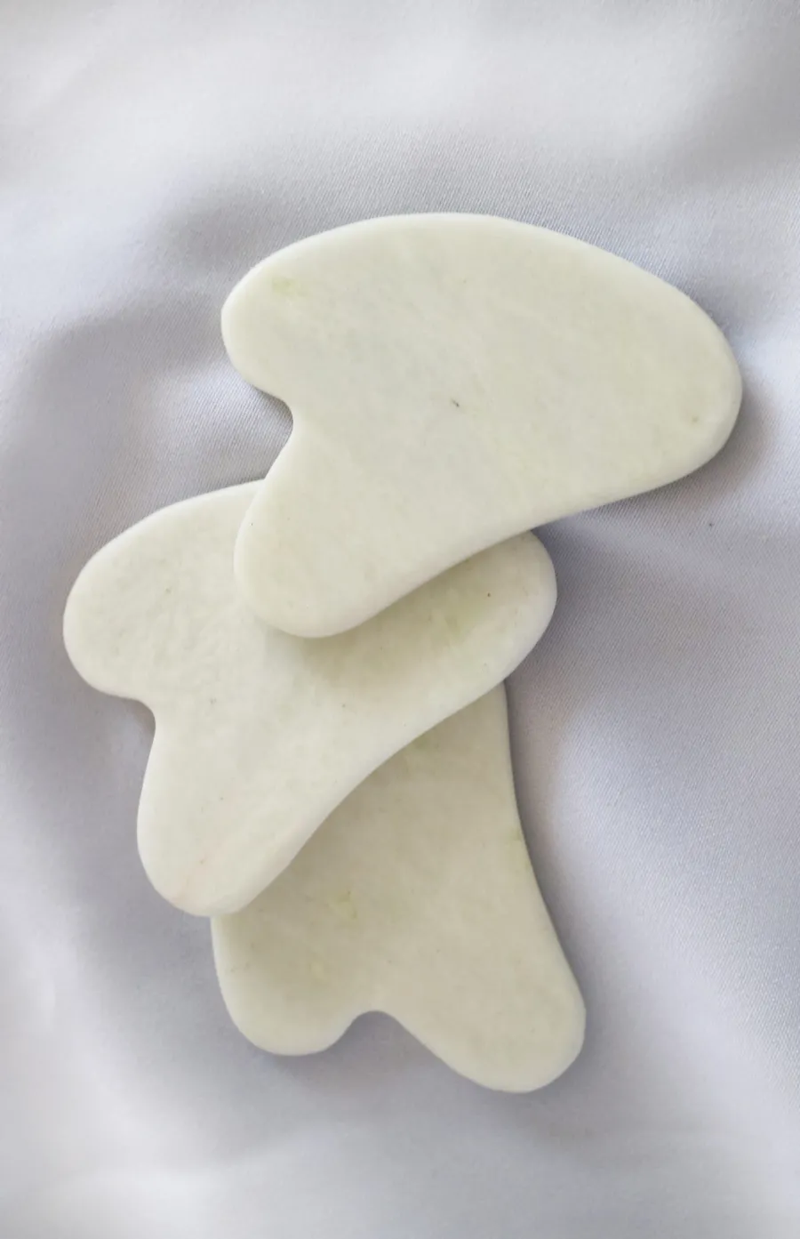 Масажен камък Гуа ша Gua Sha Бял нефрит