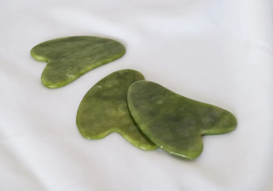 Масажен камък Гуа ша Gua Sha Зелен нефрит