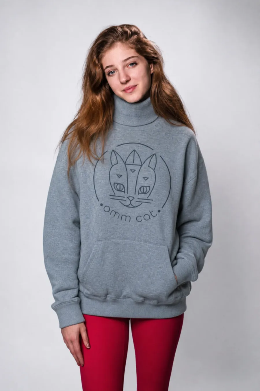 Суитчер Omm cat  New collection 2022- топло сиво
