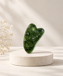 Мини Масажен камък Гуа ша Gua Sha Зелен нефрит